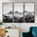 Black and White Mountain Wall Art Canvas Print, Snowy Alpine by MyGreatCanvas | Canvas Wall Art Prints | Photo Prints & Wall Decor