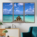 Caribbean Ocean Pier Seascape Wall Art Canvas Print, by MyGreatCanvas | Canvas Wall Art Prints | Photo Prints & Wall Decor