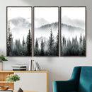 Misty Pine Forest Mountain Landscape Wall Art Canvas Print by MyGreatCanvas | Canvas Wall Art Prints | Photo Prints & Wall Decor