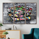 Graffiti Cube Abstract Street Art Wall Art Canvas Print by MyGreatCanvas | Canvas Wall Art Prints | Photo Prints & Wall Decor