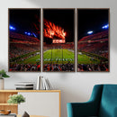 Auburn Stadium Wall Art Canvas Print, College Football Night