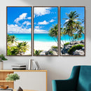 Tropical Beach Wall Art Canvas Print, Palm Tree Ocean by MyGreatCanvas | Canvas Wall Art Prints | Photo Prints & Wall Decor