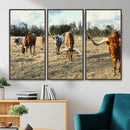 Texas Longhorn Wall Art Canvas Print, Western Ranch Cattle by MyGreatCanvas | Canvas Wall Art Prints | Photo Prints & Wall Decor