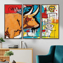 Basquiat Style Bull Graffiti Wall Art Canvas Print, Street by MyGreatCanvas | Canvas Wall Art Prints | Photo Prints & Wall Decor