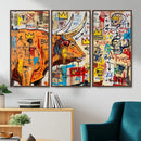 Basquiat Style Bull Graffiti Wall Art Canvas Print, Street by MyGreatCanvas | Canvas Wall Art Prints | Photo Prints & Wall Decor