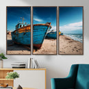 Coastal Fishing Boats Wall Art Canvas Print, Sunset Beach by MyGreatCanvas | Canvas Wall Art Prints | Photo Prints & Wall Decor