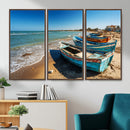 Coastal Fishing Boats Wall Art Canvas Print, Sunset Beach by MyGreatCanvas | Canvas Wall Art Prints | Photo Prints & Wall Decor