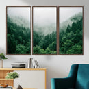 Misty Pine Forest Wall Art Canvas Print, Foggy Evergreen by MyGreatCanvas | Canvas Wall Art Prints | Photo Prints & Wall Decor