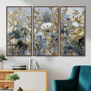 Abstract Floral Wall Art Canvas Print – Gold and Blue by MyGreatCanvas | Canvas Wall Art Prints | Photo Prints & Wall Decor