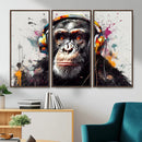 Dj Monkey Wall Art Canvas Print – Colorful Pop Art Banksy by MyGreatCanvas | Canvas Wall Art Prints | Photo Prints & Wall Decor