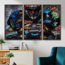 Graffiti American Football Player Street Art Wall Art Canvas by MyGreatCanvas | Canvas Wall Art Prints | Photo Prints & Wall Decor