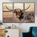 Texas Longhorn Wall Art Canvas Print – Western Cattle Ranch by MyGreatCanvas | Canvas Wall Art Prints | Photo Prints & Wall Decor