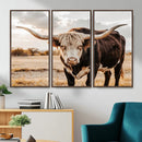 Texas Longhorn Bull Rustic Wall Art Canvas Print, Western by MyGreatCanvas | Canvas Wall Art Prints | Photo Prints & Wall Decor