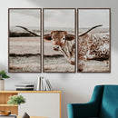 Texas Longhorn Bull Rustic Wall Art Canvas Print by MyGreatCanvas | Canvas Wall Art Prints | Photo Prints & Wall Decor