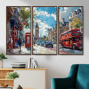 London City Street Wall Art Canvas Print, Big Ben & Red Bus by MyGreatCanvas | Canvas Wall Art Prints | Photo Prints & Wall Decor