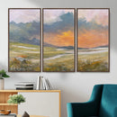 Mountain Sunset Wall Art Canvas Print Vintage Landscape by MyGreatCanvas | Canvas Wall Art Prints | Photo Prints & Wall Decor
