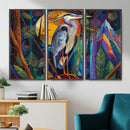 Colorful Heron Wall Art Canvas Print Tropical Bird Abstract by MyGreatCanvas | Canvas Wall Art Prints | Photo Prints & Wall Decor