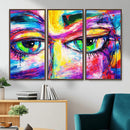 Colorful Abstract Face Wall Art Canvas Print – Modern Pop by MyGreatCanvas | Canvas Wall Art Prints | Photo Prints & Wall Decor