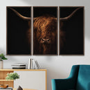 Highland Cow Wall Art Canvas Print – Moody Dark Rustic by MyGreatCanvas | Canvas Wall Art Prints | Photo Prints & Wall Decor