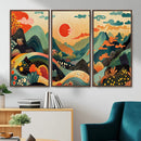 Yayoi Kusama Boho Mountain Landscape Large Wall Art, by MyGreatCanvas | Canvas Wall Art Prints | Photo Prints & Wall Decor