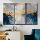 Blue Gold Abstract Large Framed Canvas Wall Art, Modern by MyGreatCanvas | Canvas Wall Art Prints | Photo Prints & Wall Decor