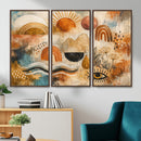 Geometric Boho Abstract Wall Art Canvas Print, Orange Blue by MyGreatCanvas | Canvas Wall Art Prints | Photo Prints & Wall Decor
