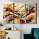 Geometric Abstract Wall Art Canvas Print, Orange Blue by MyGreatCanvas | Canvas Wall Art Prints | Photo Prints & Wall Decor