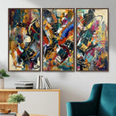 Geometric Abstract Wall Art Canvas Print, Orange Blue by MyGreatCanvas | Canvas Wall Art Prints | Photo Prints & Wall Decor