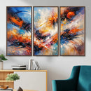 Lyrical Abstraction Wall Art Canvas Print, Orange Blue by MyGreatCanvas | Canvas Wall Art Prints | Photo Prints & Wall Decor