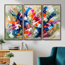 Geometric Abstract Wall Art Canvas Print, Orange Blue by MyGreatCanvas | Canvas Wall Art Prints | Photo Prints & Wall Decor