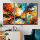 Lyrical Abstract Wall Art Canvas Print, Orange Blue Abstract by MyGreatCanvas | Canvas Wall Art Prints | Photo Prints & Wall Decor