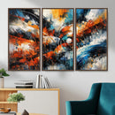 Geometric Abstract Wall Art Canvas Print, Orange Blue by MyGreatCanvas | Canvas Wall Art Prints | Photo Prints & Wall Decor