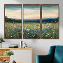 Wildflower Meadow Oil Painting Canvas — Daisy Lavender