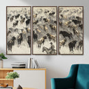 Cowboy Cattle Drive Canvas Wall Art, Western Longhorn Herd by MyGreatCanvas | Canvas Wall Art Prints | Photo Prints & Wall Decor