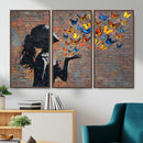 Urban Banksy Butterfly Girl Wall Art Canvas Print, Framed by MyGreatCanvas | Canvas Wall Art Prints | Photo Prints & Wall Decor