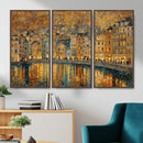 Gustav Klimt Golden Cityscape Wall Art Canvas Print, Framed by MyGreatCanvas | Canvas Wall Art Prints | Photo Prints & Wall Decor