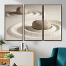 Zen Garden Stone Sand Canvas | Japanese Rock Garden Wall Art by MyGreatCanvas | Canvas Wall Art Prints | Photo Prints & Wall Decor