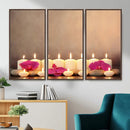 Spa Candles Orchid Canvas Print | Zen Wellness Relaxation by MyGreatCanvas | Canvas Wall Art Prints | Photo Prints & Wall Decor
