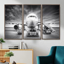 Airplane Wall Art Canvas Print, Black and White Jet Aircraft by MyGreatCanvas | Canvas Wall Art Prints | Photo Prints & Wall Decor