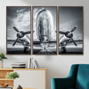 Propeller Plane Wall Art Canvas Print, Black and White by MyGreatCanvas | Canvas Wall Art Prints | Photo Prints & Wall Decor