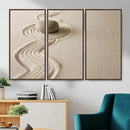 Zen Garden Stone Sand Canvas | Japanese Rock Garden Wall Art by MyGreatCanvas | Canvas Wall Art Prints | Photo Prints & Wall Decor