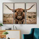 Texas Longhorn Bull Wall Art Canvas Print, Western Farmhouse by MyGreatCanvas | Canvas Wall Art Prints | Photo Prints & Wall Decor