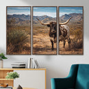Texas Longhorn Bull Wall Art Canvas Print, Western Farmhouse by MyGreatCanvas | Canvas Wall Art Prints | Photo Prints & Wall Decor