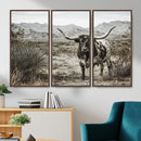 Texas Longhorn Bull Wall Art Canvas Print, Western Farmhouse by MyGreatCanvas | Canvas Wall Art Prints | Photo Prints & Wall Decor