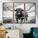 Texas Longhorn Canvas Wall Art Western Bull Desert Moody by MyGreatCanvas | Canvas Wall Art Prints | Photo Prints & Wall Decor