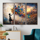 Banksy Girl Wall Art Canvas Print for Living Room Decor by MyGreatCanvas | Canvas Wall Art Prints | Photo Prints & Wall Decor