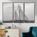 Vintage Sailboat Wall Art Canvas Print, Black and White by MyGreatCanvas | Canvas Wall Art Prints | Photo Prints & Wall Decor