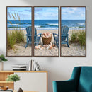 Large Beach Canvas Wall Art Coastal Adirondack Chairs Ocean by MyGreatCanvas | Canvas Wall Art Prints | Photo Prints & Wall Decor