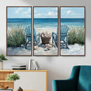 Beach Canvas Wall Art Coastal Adirondack Chairs Ocean by MyGreatCanvas | Canvas Wall Art Prints | Photo Prints & Wall Decor