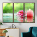 Zen Lotus Candle Canvas Wall Art Pink Spa Meditation by MyGreatCanvas | Canvas Wall Art Prints | Photo Prints & Wall Decor